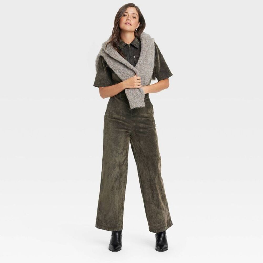 Universal Thread Dark Olive Jumpsuit - Picture 3 of 4